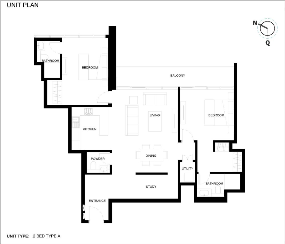 SOBHA VERDE JLT | UNIT 2704 | TYPE A (1366 SQFT)
