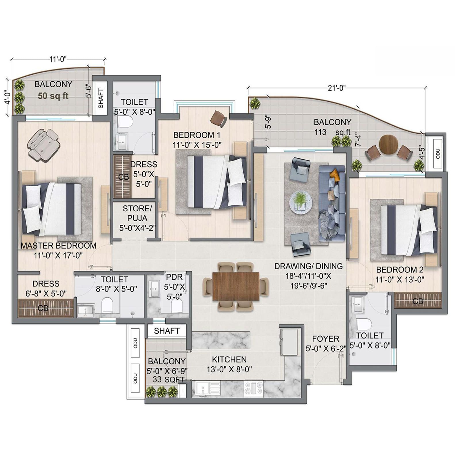 Discover Modern Living: 3 BHK and 2 BHK Flats for Sale in Jashn Elevate, Lucknow