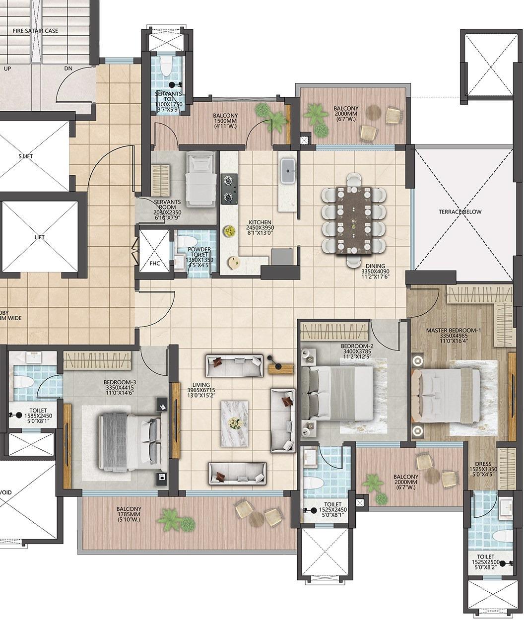 3 BHK Luxury Apartment in Shalimar Courtyard, Varanasi