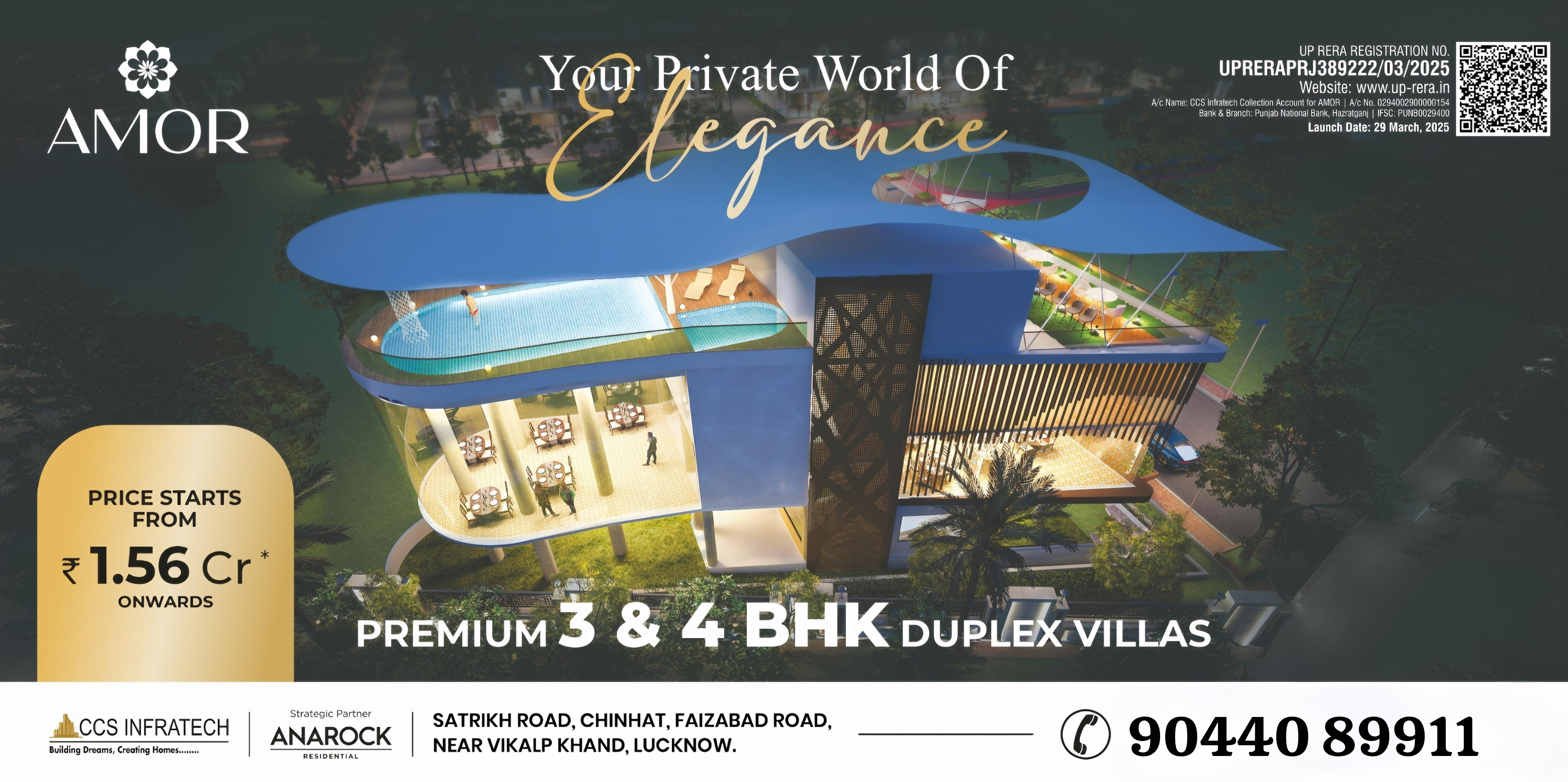 3 & 4BHK Duplex Villas Near Vikalp Khand Lucknow - Amore Villa