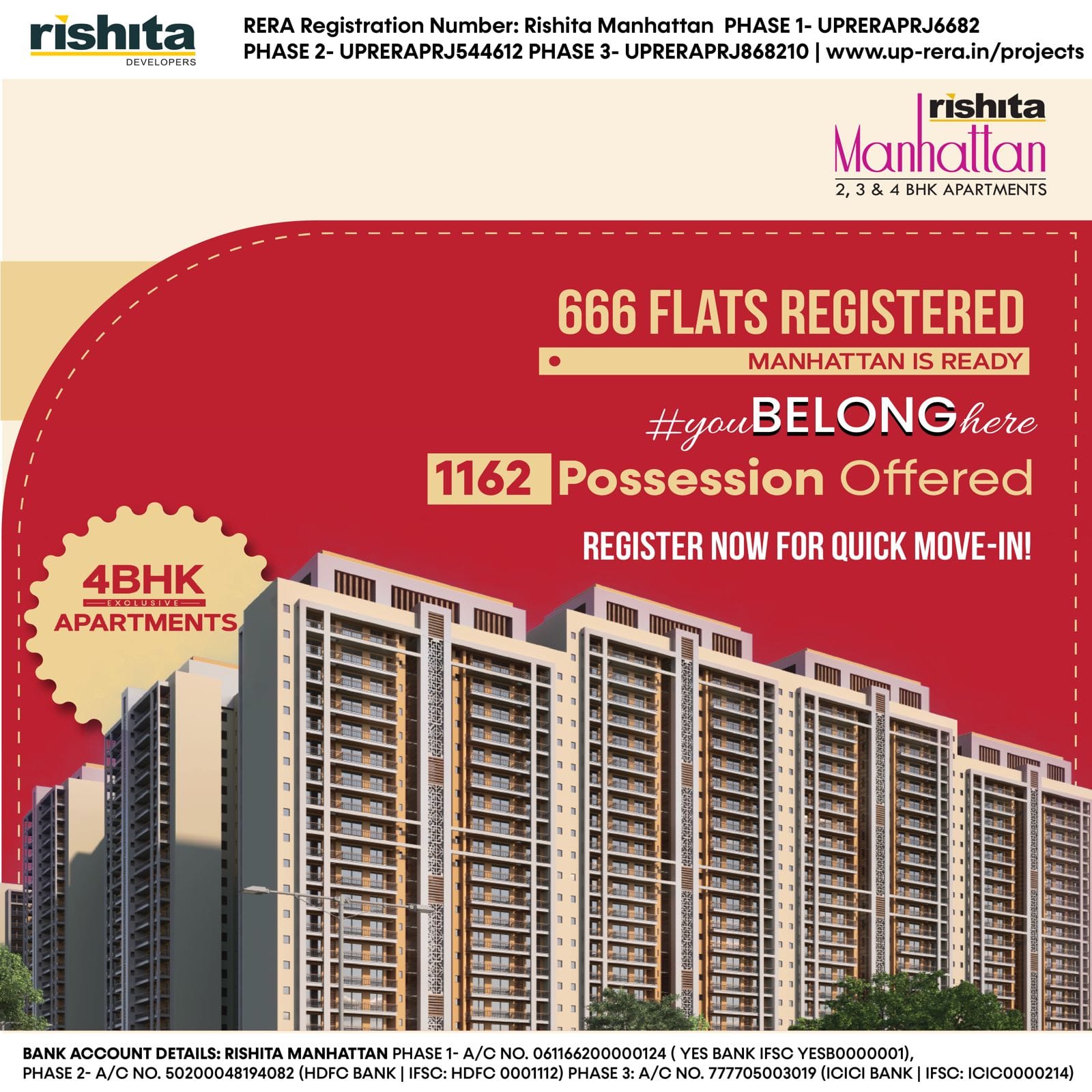 Ready to Move Luxury Flats in Lucknow | Rishita Manhattan