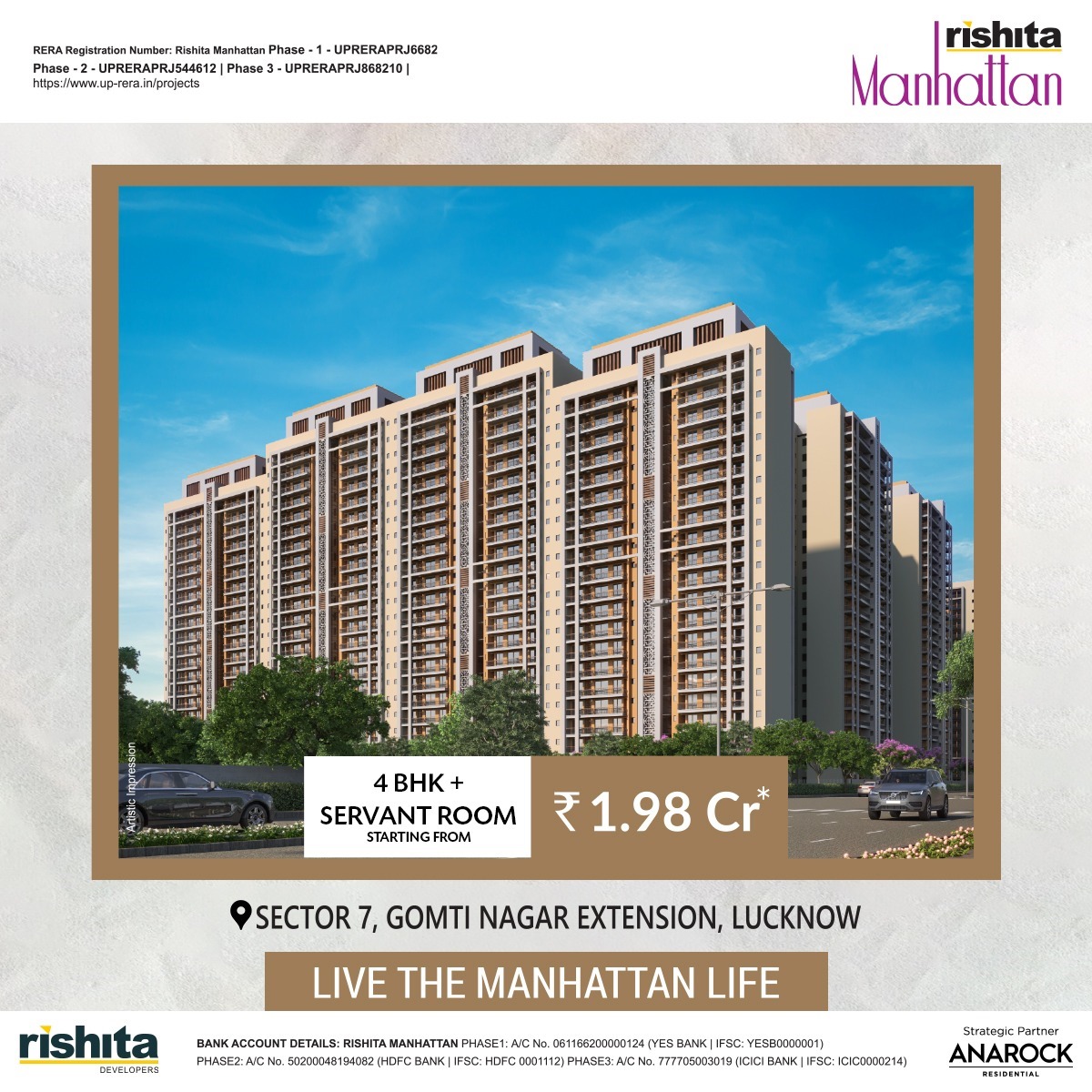 Ready to Move Luxury Flats in Lucknow | Rishita Manhattan