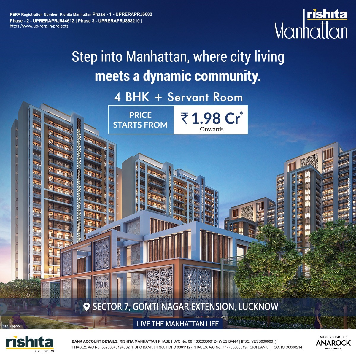 Ready to Move Luxury Flats in Lucknow | Rishita Manhattan