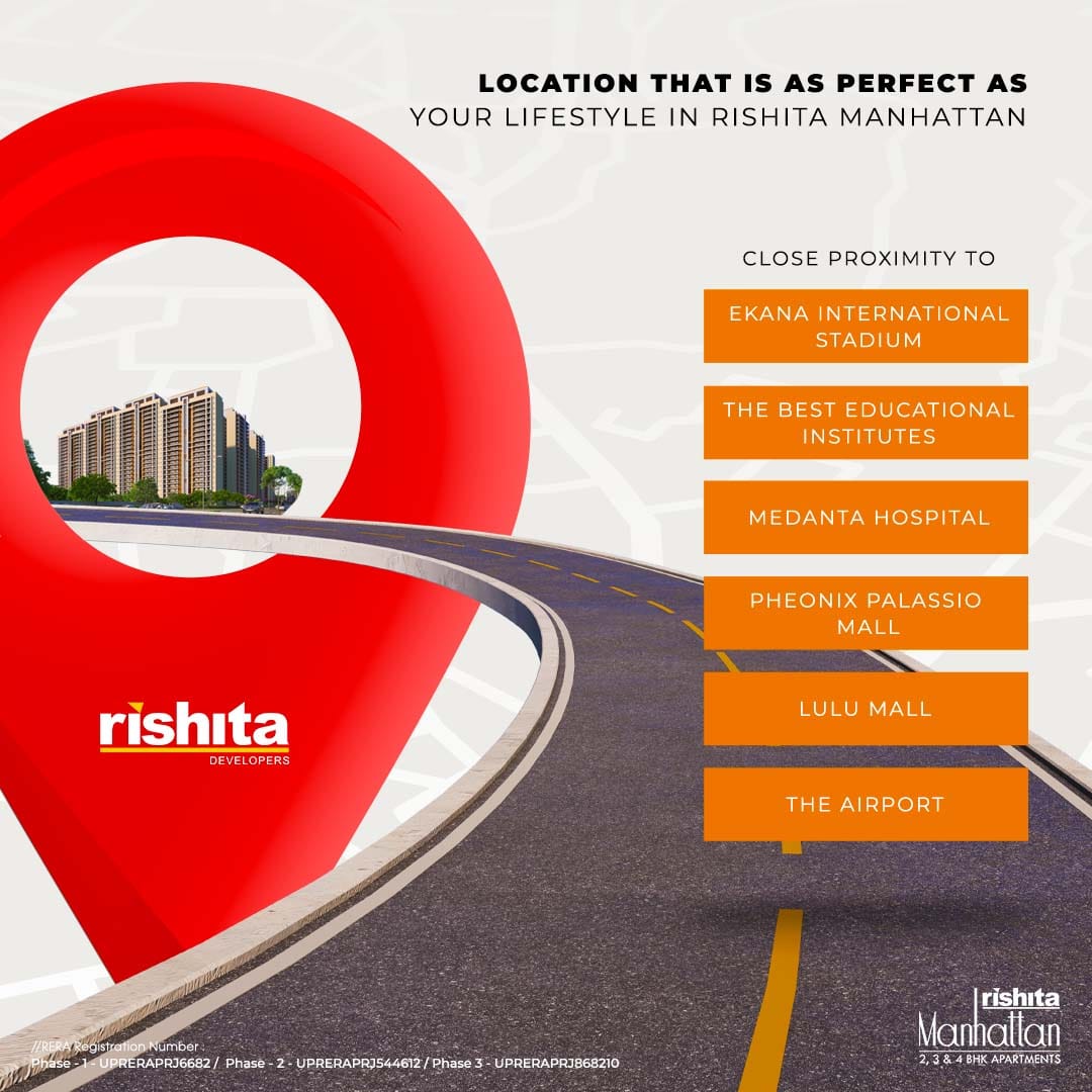 Buy Ready-to-Move 4 BHK Flats in Lucknow - Rishita Manhattan