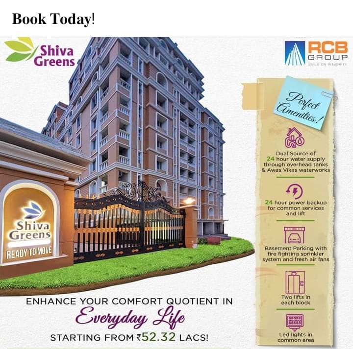 Flats for Sale in Vrindavan Yojana: 3 BHK in Shiva Greens, Lucknow