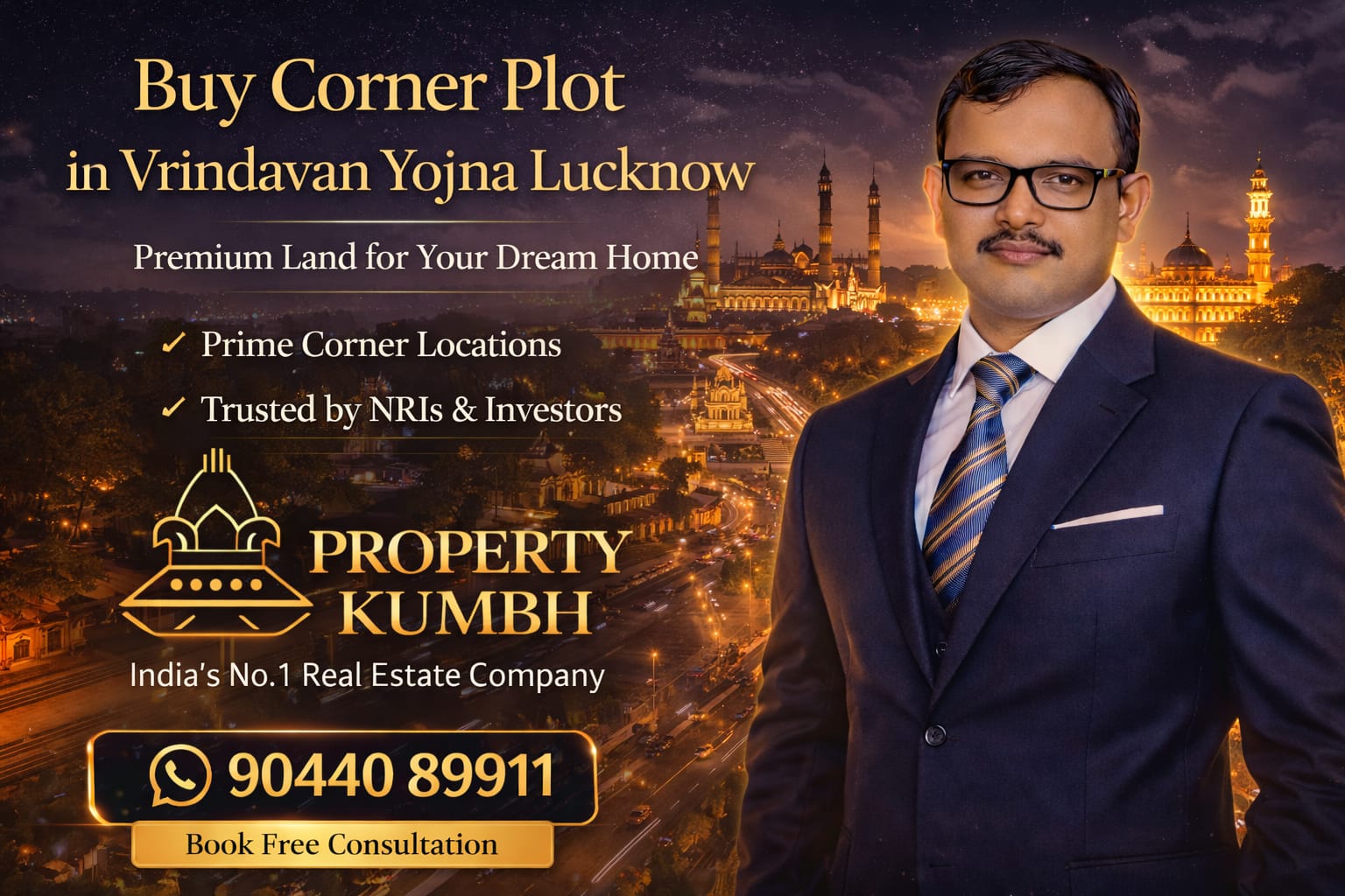 Corner Plots for Sale in Vrindavan Yojna Lucknow