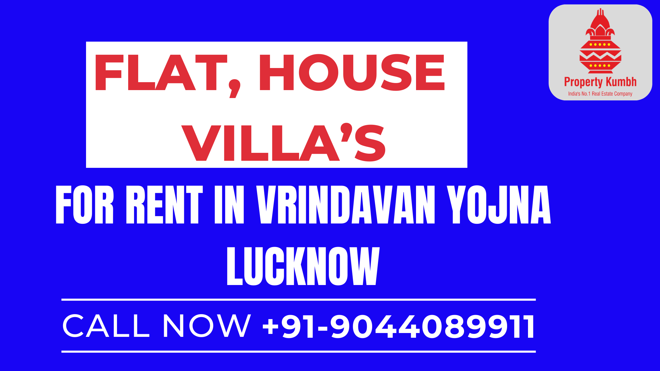 flats for rent in Vrindavan Yojna, Lucknow