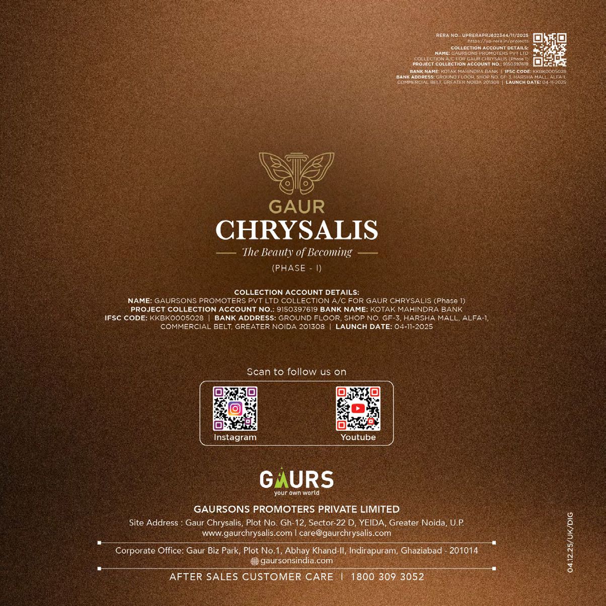 Gaur Chrysalis Sector 22D - 3/4 BHK Luxury Apartments