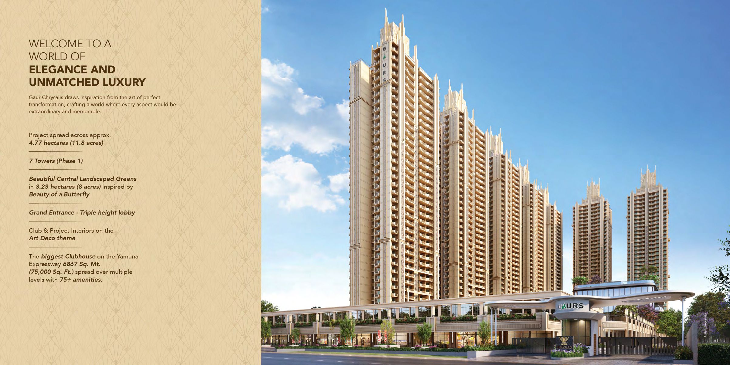 Gaur Chrysalis Sector 22D - 3/4 BHK Luxury Apartments